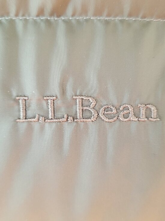 L.L. Bean Reversible Down Puffer Vest Army green Large Goose Down - Picture 14 of 16